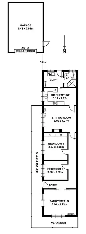Floorplan of Homely semi-detached listing, 139 Edward Street, Melrose Park SA 5039