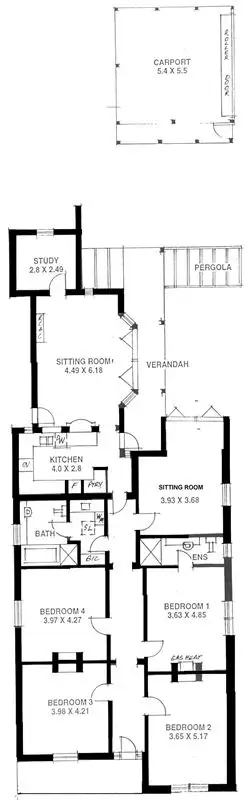 Floorplan of Homely house listing, 88 Harrow Road, College Park SA 5069