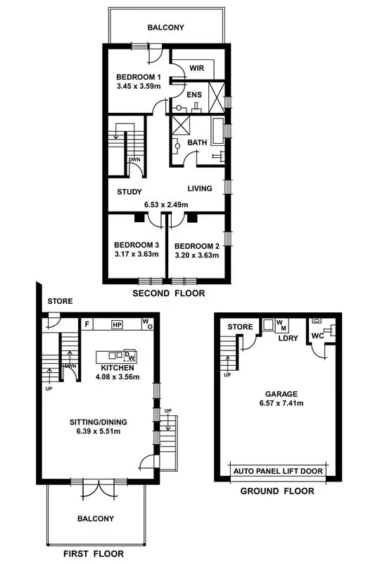Floorplan of Homely townhouse listing, 4/66 Mt Barker Road, Stirling SA 5152