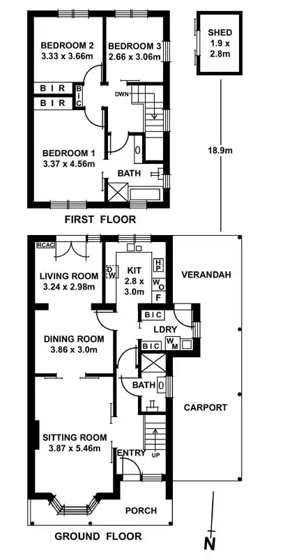 Floorplan of Homely house listing, 14 Myrona Avenue, Glen Osmond SA 5064