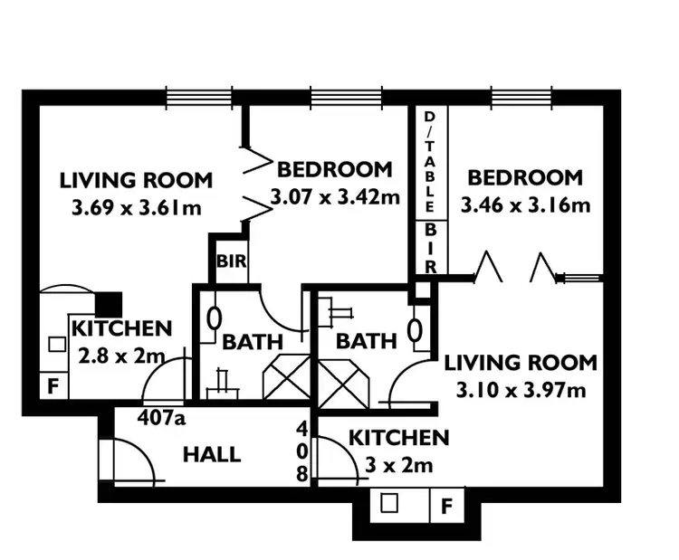 Floorplan of Homely apartment listing, 30/82 King William Street, Adelaide SA 5000