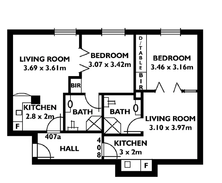 Floorplan of Homely unit listing, 30/82 King William Street, Adelaide SA 5000