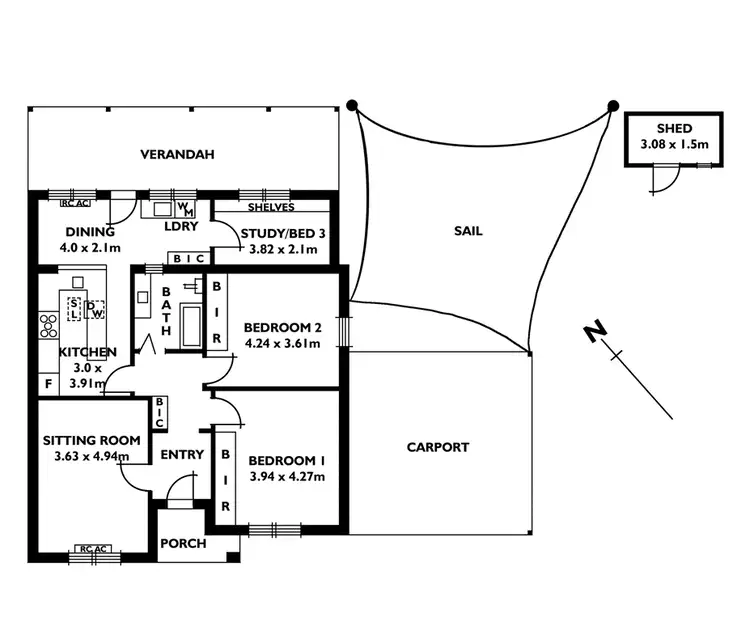 Floorplan of Homely house listing, 117B Eighth Avenue, Joslin SA 5070