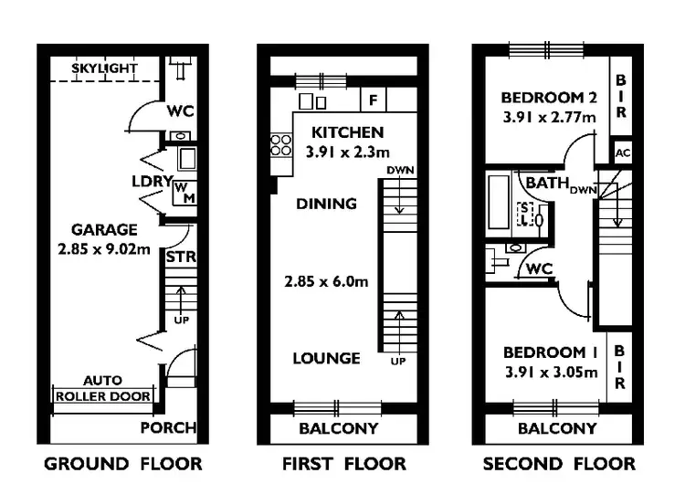 Floorplan of Homely townhouse listing, 10F North Street, Adelaide SA 5000