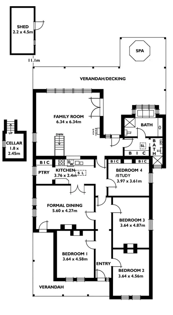 Floorplan of Homely house listing, 122 First Avenue, Joslin SA 5070