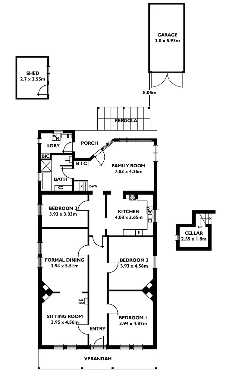 Floorplan of Homely house listing, 123 First Avenue, Joslin SA 5070