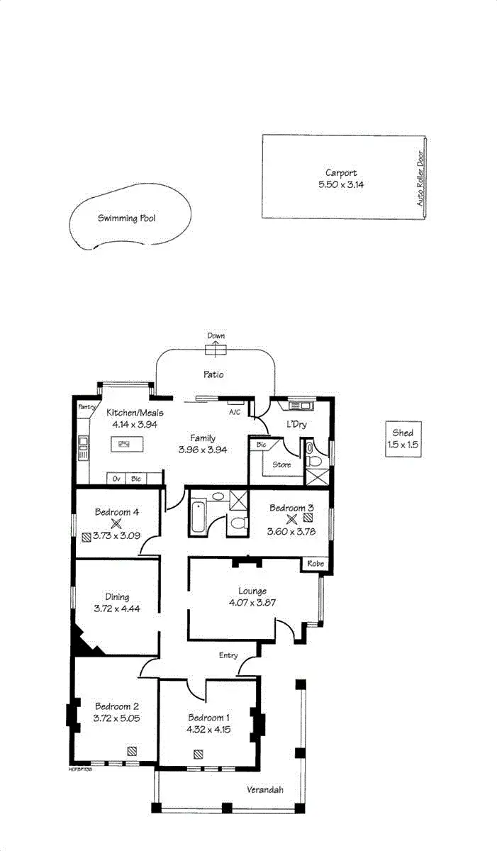 Floorplan of Homely house listing, 1 The Grove, Dulwich SA 5065