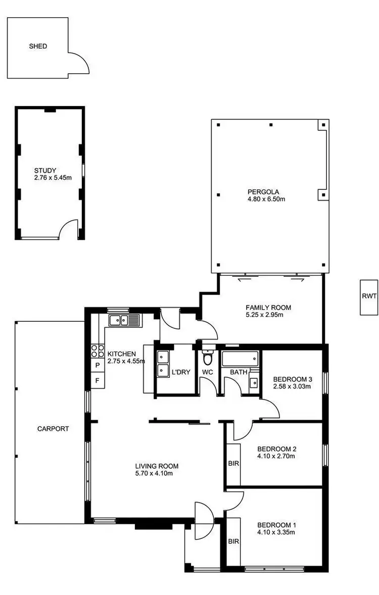 Floorplan of Homely house listing, 122 Kingston Avenue, Melrose Park SA 5039