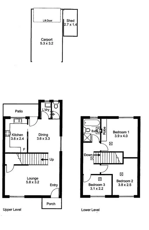 Floorplan of Homely townhouse listing, 1/8 Joy Street, Ascot Park SA 5043
