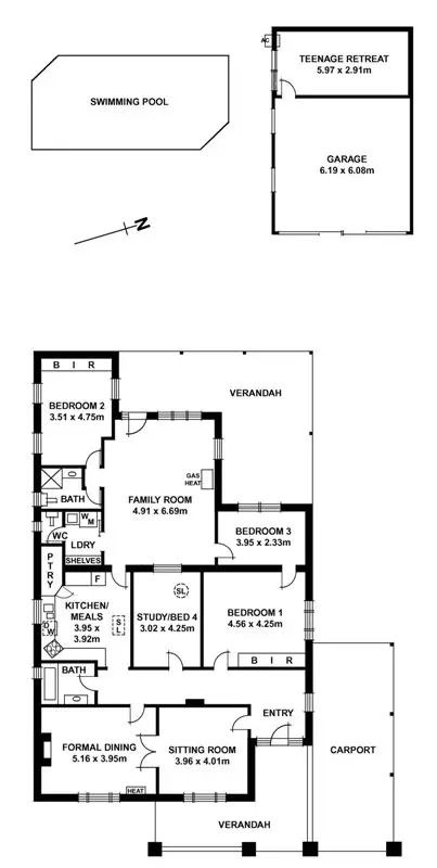 Floorplan of Homely house listing, 134 Seventh Avenue, Joslin SA 5070