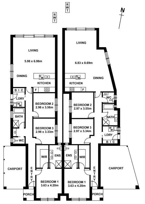 Floorplan of Homely house listing, 12-12A Lomond Road, Klemzig SA 5087