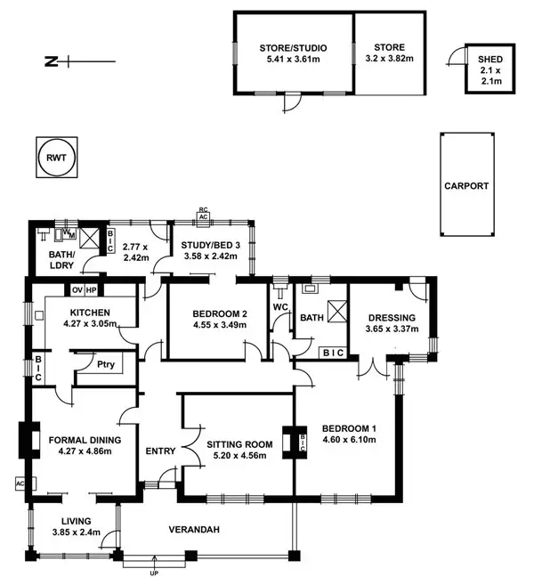 Floorplan of Homely house listing, 10 Heathpool Road, Heathpool SA 5068
