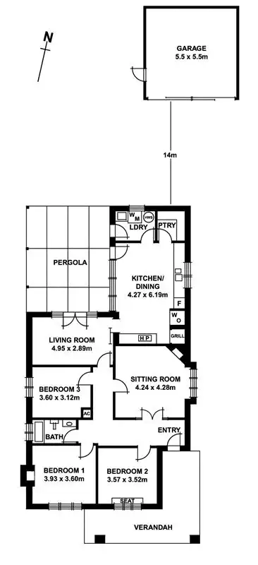 Floorplan of Homely house listing, 46 Millswood Crescent, Millswood SA 5034