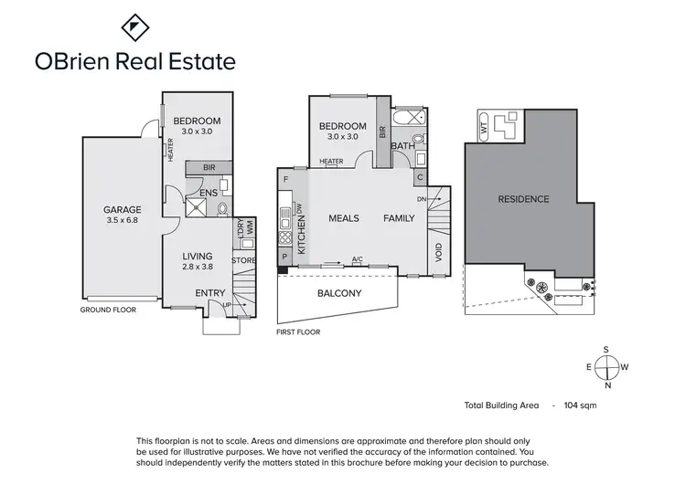 Floorplan of Homely townhouse listing, 2/4 Tennyson Street, Highett VIC 3190