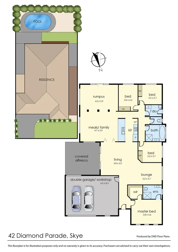 Floorplan of Homely house listing, 42 Diamond Parade, Skye VIC 3977