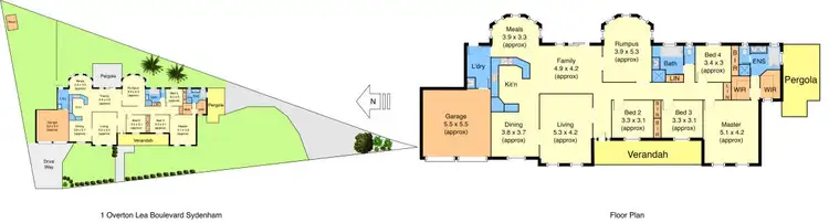 Floorplan of Homely house listing, 1 Overton Lea Boulevard, Sydenham VIC 3037