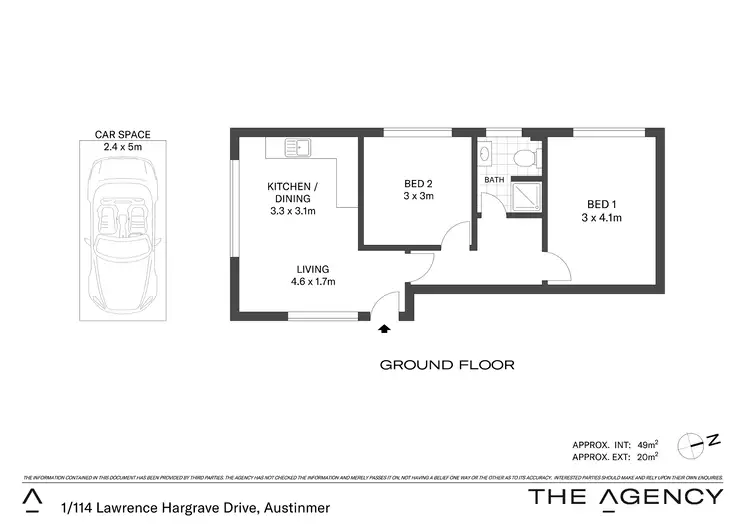 Floorplan of Homely unit listing, 1/114 Lawrence Hargrave Drive, Austinmer NSW 2515