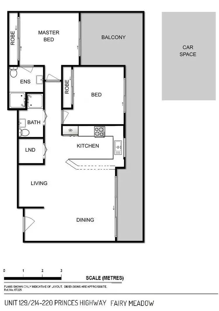 Floorplan of Homely unit listing, 129/214-220 Princes Highway, Fairy Meadow NSW 2519