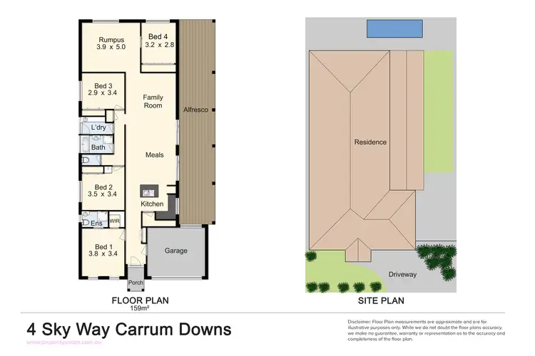 Floorplan of Homely house listing, 4 Sky Way, Carrum Downs VIC 3201
