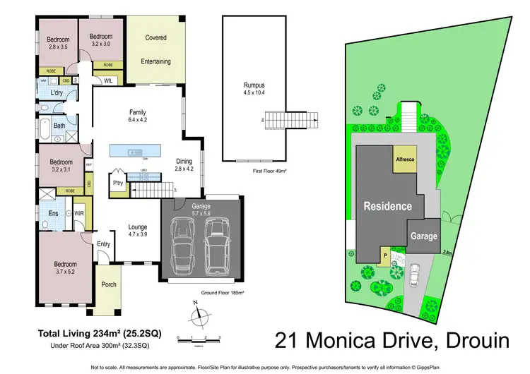 Floorplan of Homely house listing, 21 Monica Drive, Drouin VIC 3818