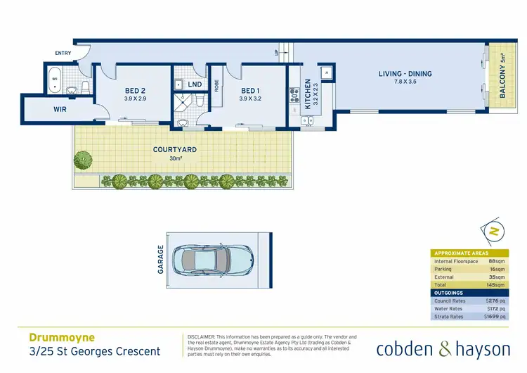 Floorplan of Homely apartment listing, 3/25 St Georges Crescent, Drummoyne NSW 2047