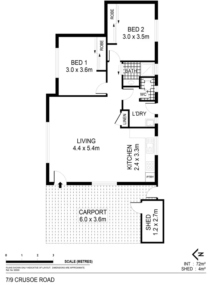 Floorplan of Homely unit listing, 7/9 Crusoe Road, Kangaroo Flat VIC 3555