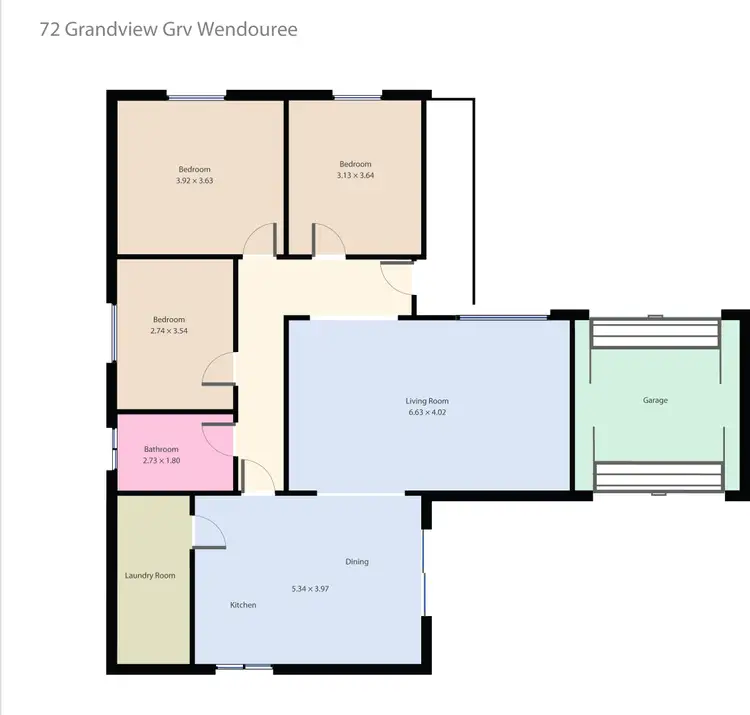 Floorplan of Homely house listing, 72 Grandview Grove, Wendouree VIC 3355