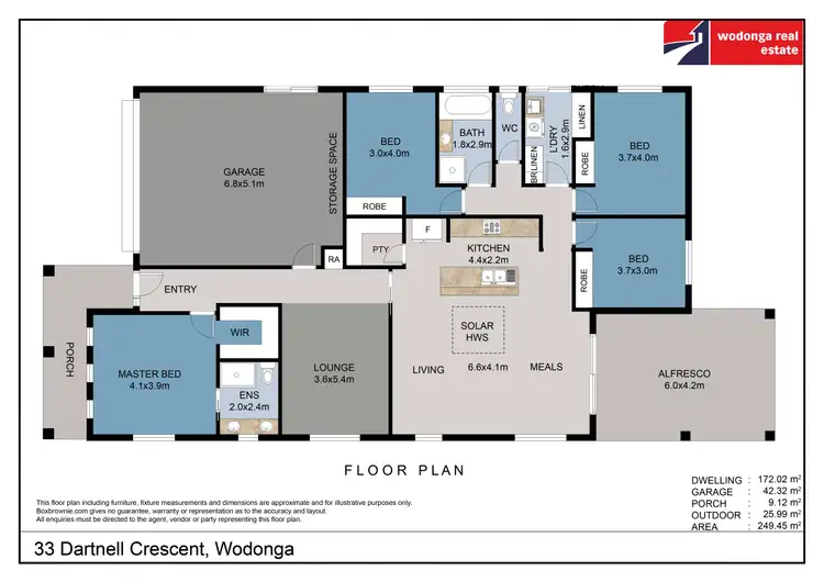 Floorplan of Homely house listing, 33 Dartnell Crescent, Wodonga VIC 3690