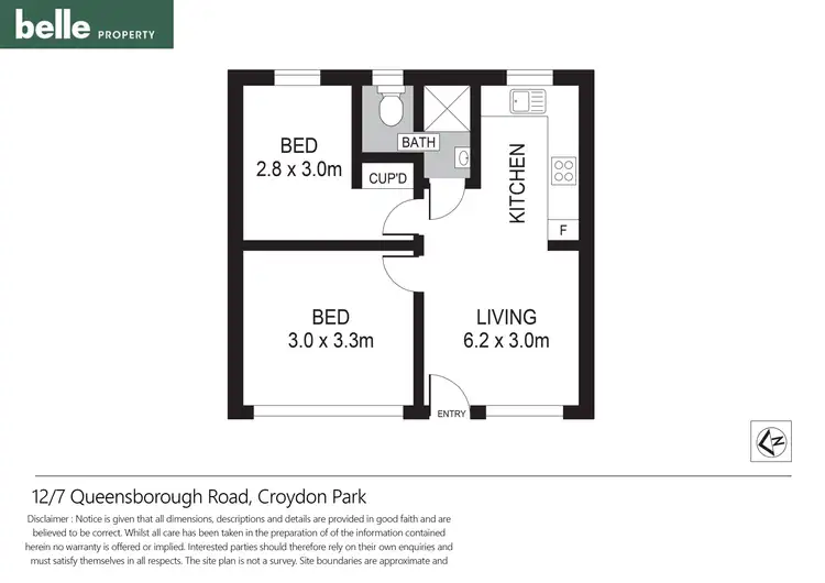 Floorplan of Homely apartment listing, 12/7 Queensborough Road, Croydon Park NSW 2133