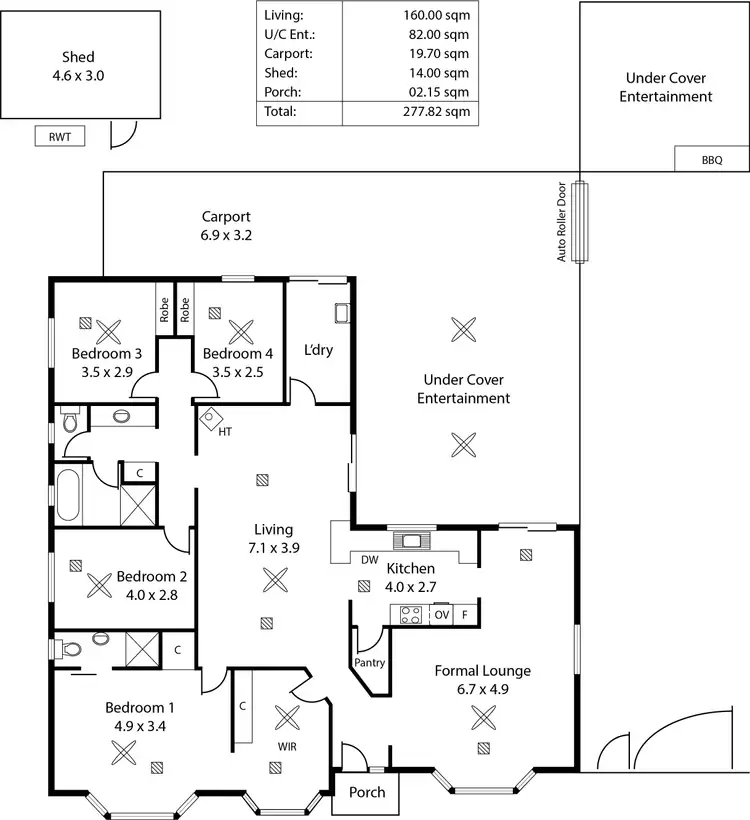 Floorplan of Homely house listing, 1 Rubin Street, Hallett Cove SA 5158