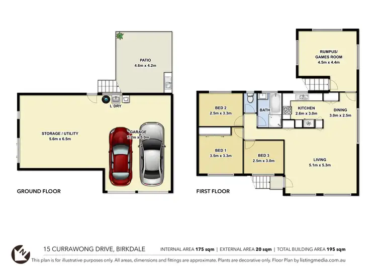 Floorplan of Homely house listing, 15 Currawong Drive, Birkdale QLD 4159