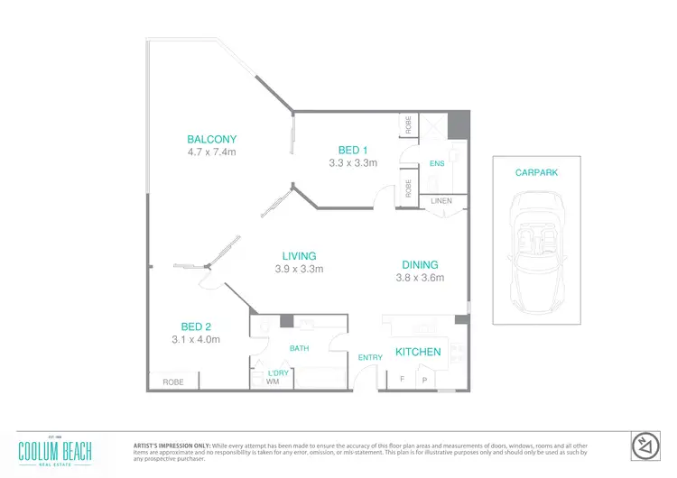 Floorplan of Homely unit listing, 13/1864 David Low Way, Coolum Beach QLD 4573