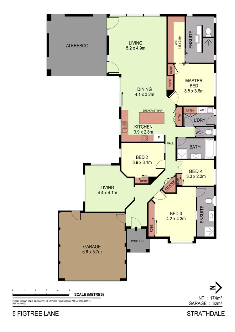 Floorplan of Homely house listing, 5 Figtree Lane, Strathdale VIC 3550