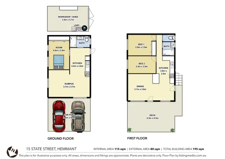 Floorplan of Homely house listing, 15 State Street, Hemmant QLD 4174