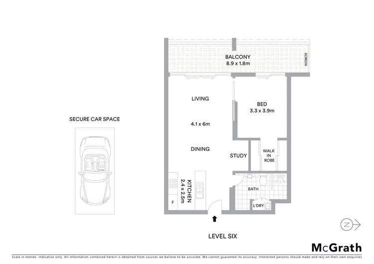 Floorplan of Homely apartment listing, W602/222 Wyndham Street, Alexandria NSW 2015