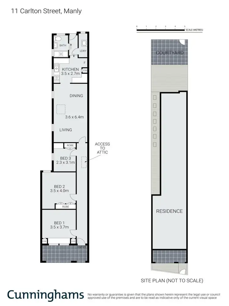 Floorplan of Homely semi-detached listing, 11 Carlton Street, Manly NSW 2095