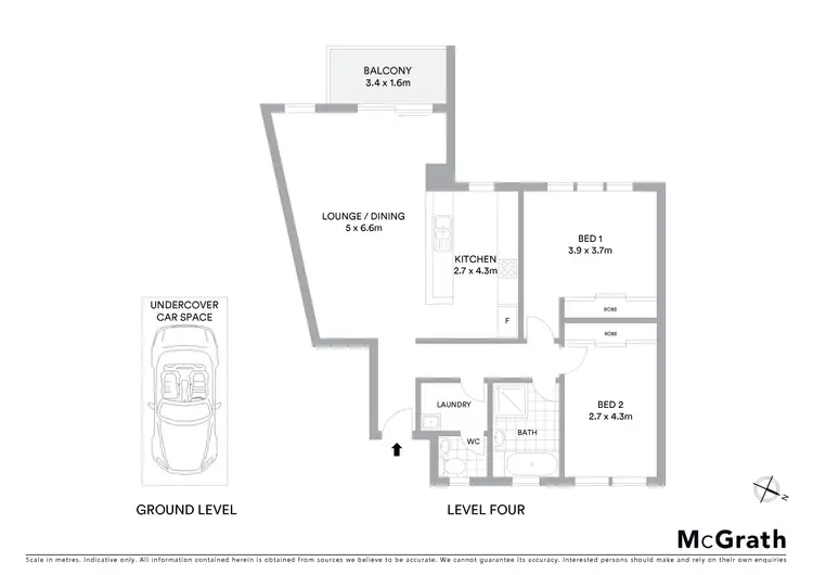 Floorplan of Homely apartment listing, 57/1-7 Gloucester Place, Kensington NSW 2033