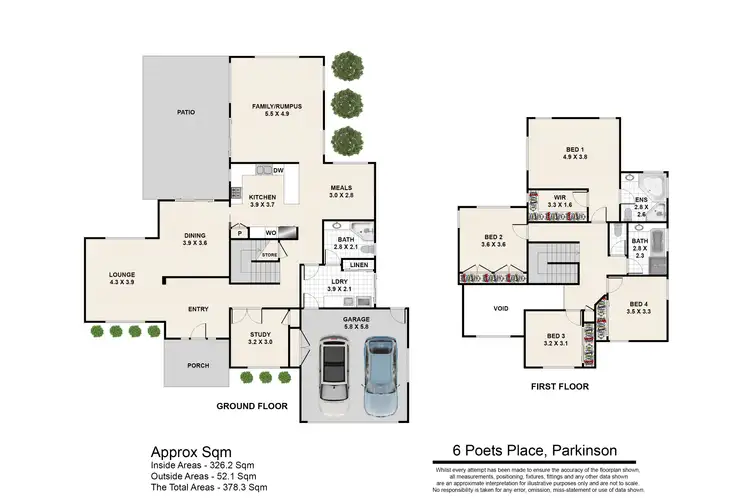Floorplan of Homely house listing, 6 Poets Place, Parkinson QLD 4115