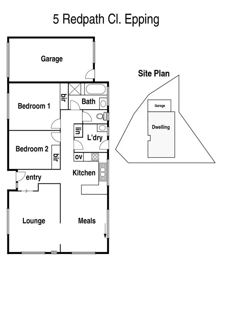 Floorplan of Homely house listing, 5 Redpath Close, Epping VIC 3076
