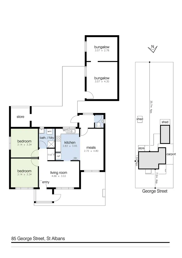 Floorplan of Homely house listing, 85 George Street, St Albans VIC 3021