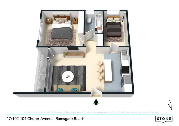 Floorplan of Homely unit listing, 17/102-104 Chuter Avenue, Ramsgate Beach NSW 2217