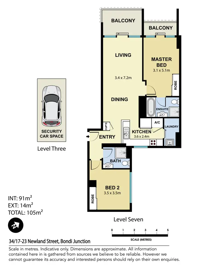 Floorplan of Homely apartment listing, 34/17-23 Newland Street, Bondi Junction NSW 2022