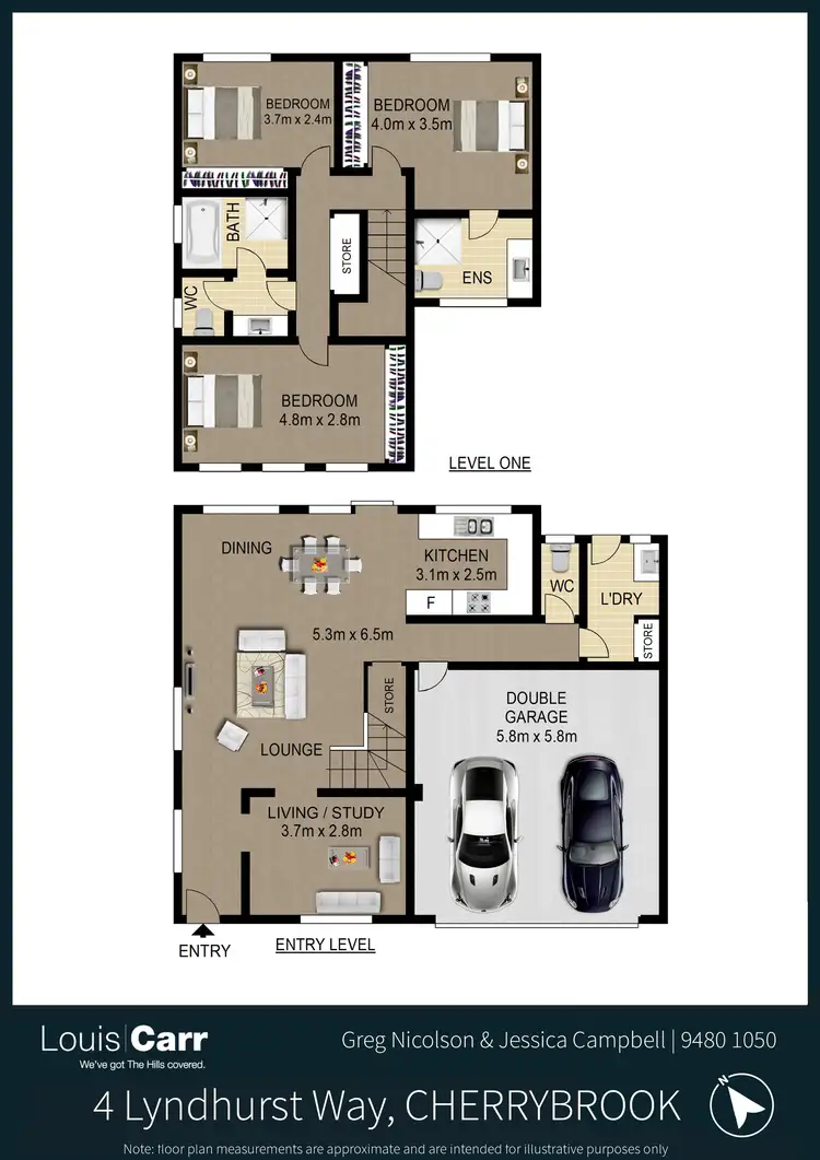 Floorplan of Homely semi-detached listing, 4 Lyndhurst Way, Cherrybrook NSW 2126