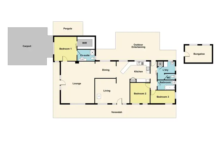 Floorplan of Homely house listing, 165 Scotts Road, Lillicur VIC 3371