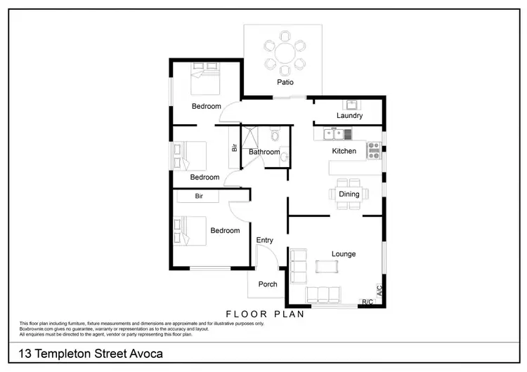 Floorplan of Homely house listing, 13 Templeton Street, Avoca VIC 3467