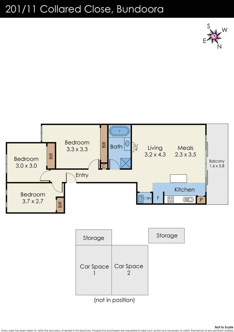 Floorplan of Homely apartment listing, 201/11 Collared Close, Bundoora VIC 3083
