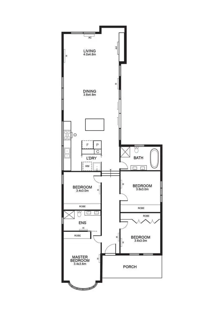 Floorplan of Homely house listing, 91 Agg Street, Newport VIC 3015