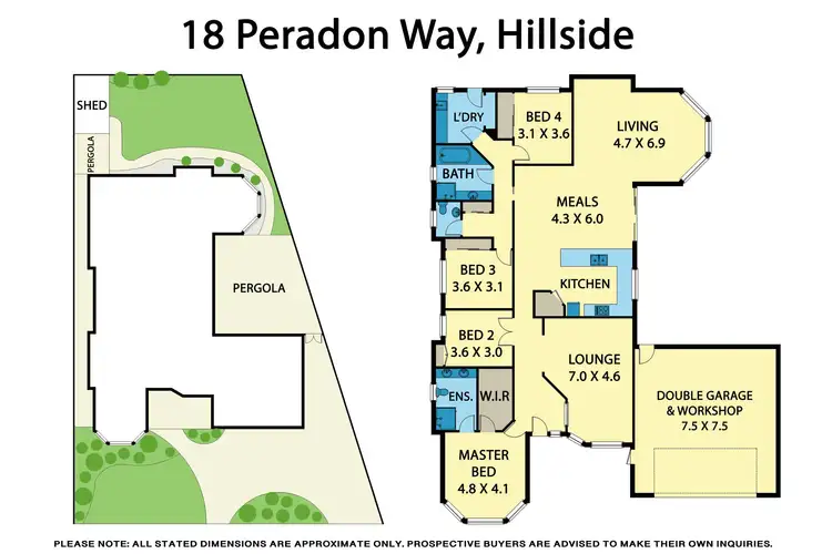 Floorplan of Homely house listing, 18 Peradon Way, Hillside VIC 3037