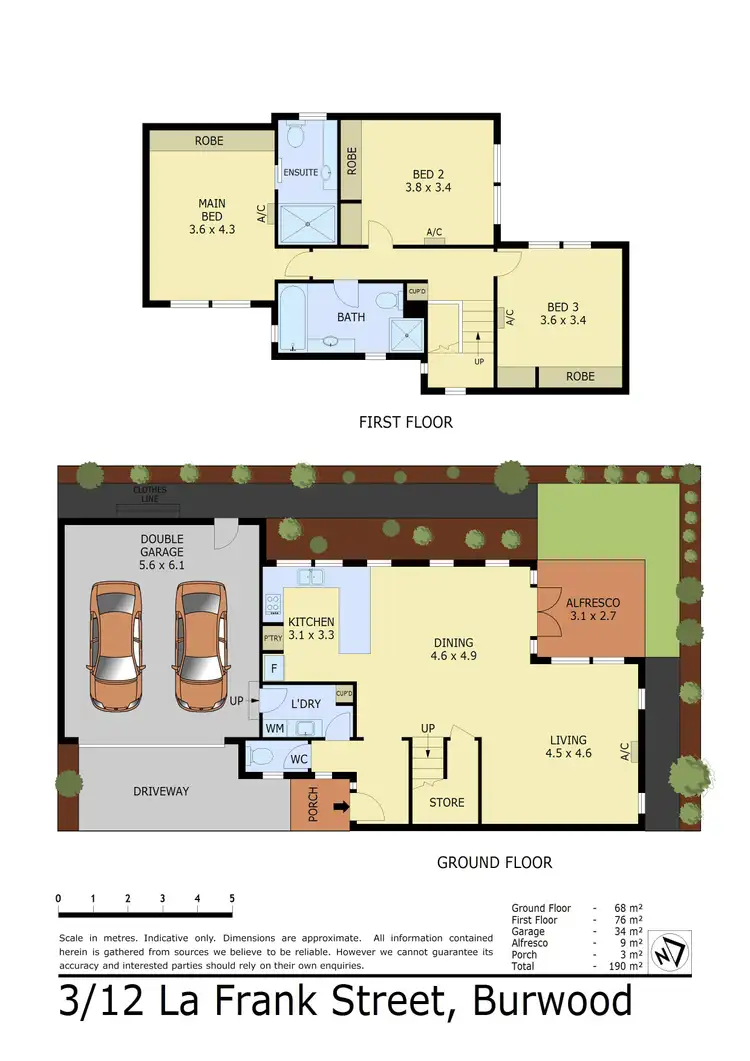 Floorplan of Homely townhouse listing, 3/12 La Frank Street, Burwood VIC 3125