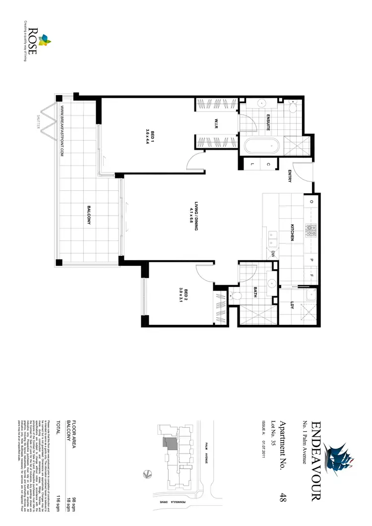 Floorplan of Homely apartment listing, 48/1 Palm Avenue, Breakfast Point NSW 2137